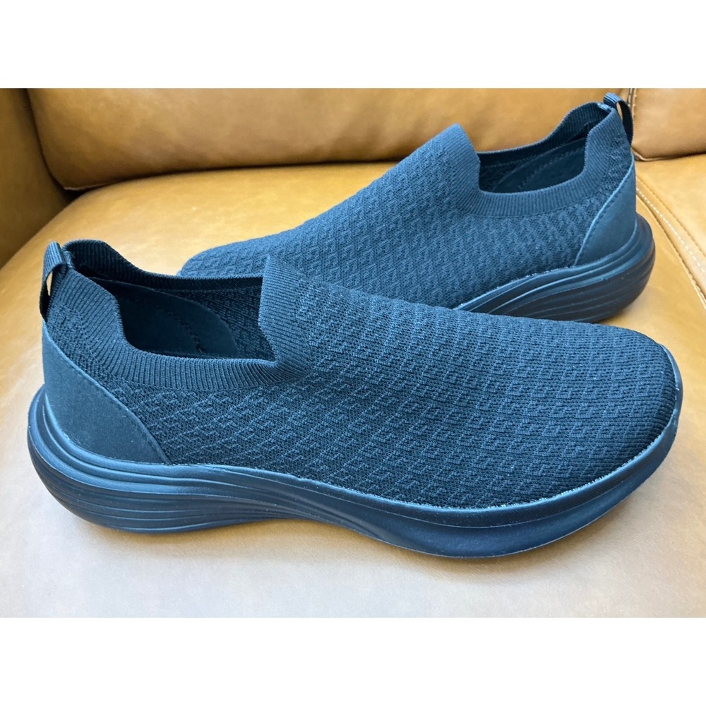 Linnea Slip On Sneakers‎ Womens 8.5 Black Knit Walking Shoes LINNEA-BLK-085
